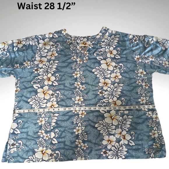 Hawaiian Togs Medical Scrub Pullover Floral Print Top Size 2X - Picture 9 of 16